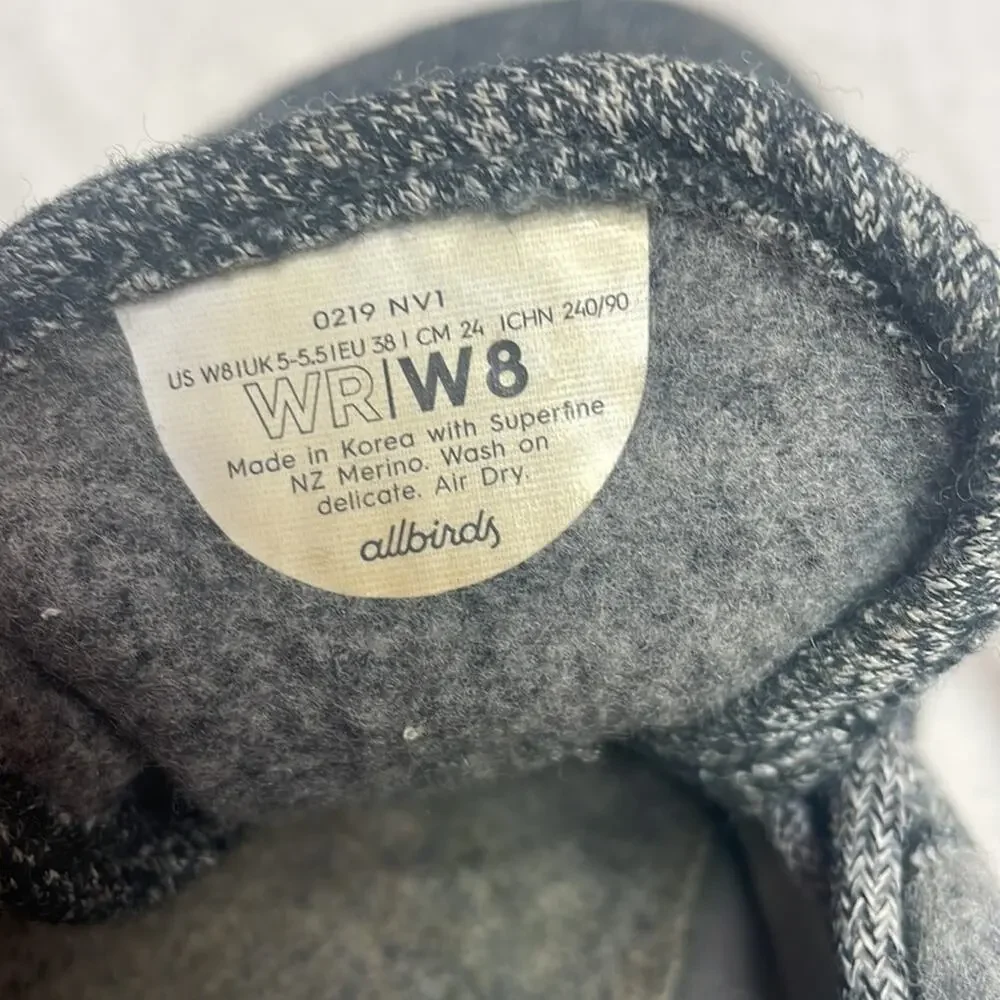 Allbirds Wool Runners Dark Grey Size 8